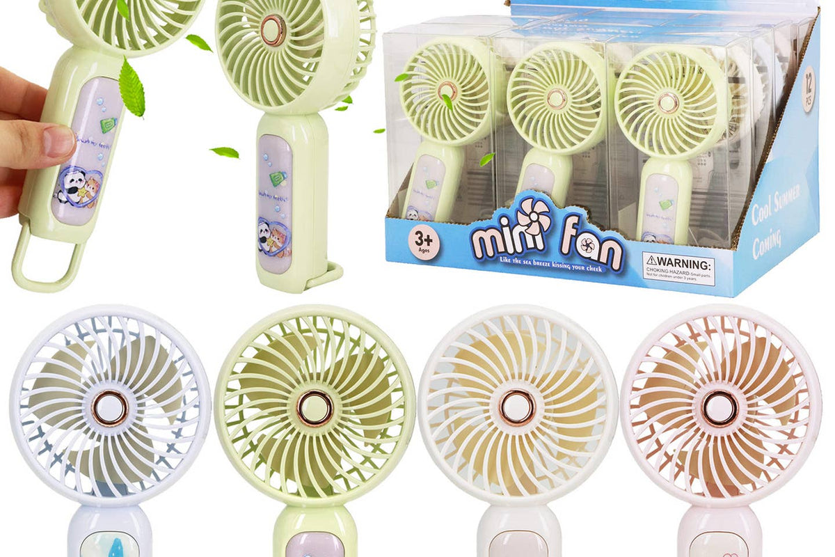Matte Two Tone Portable Electric Fan - 12 Pcs