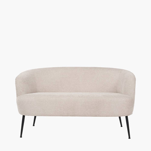Wholesale Aviana Natural Chenille and Black Metal Sofa