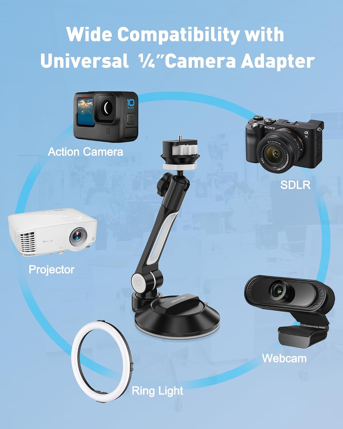 AboveTEK Suction Mount Phone & Tablet Stand