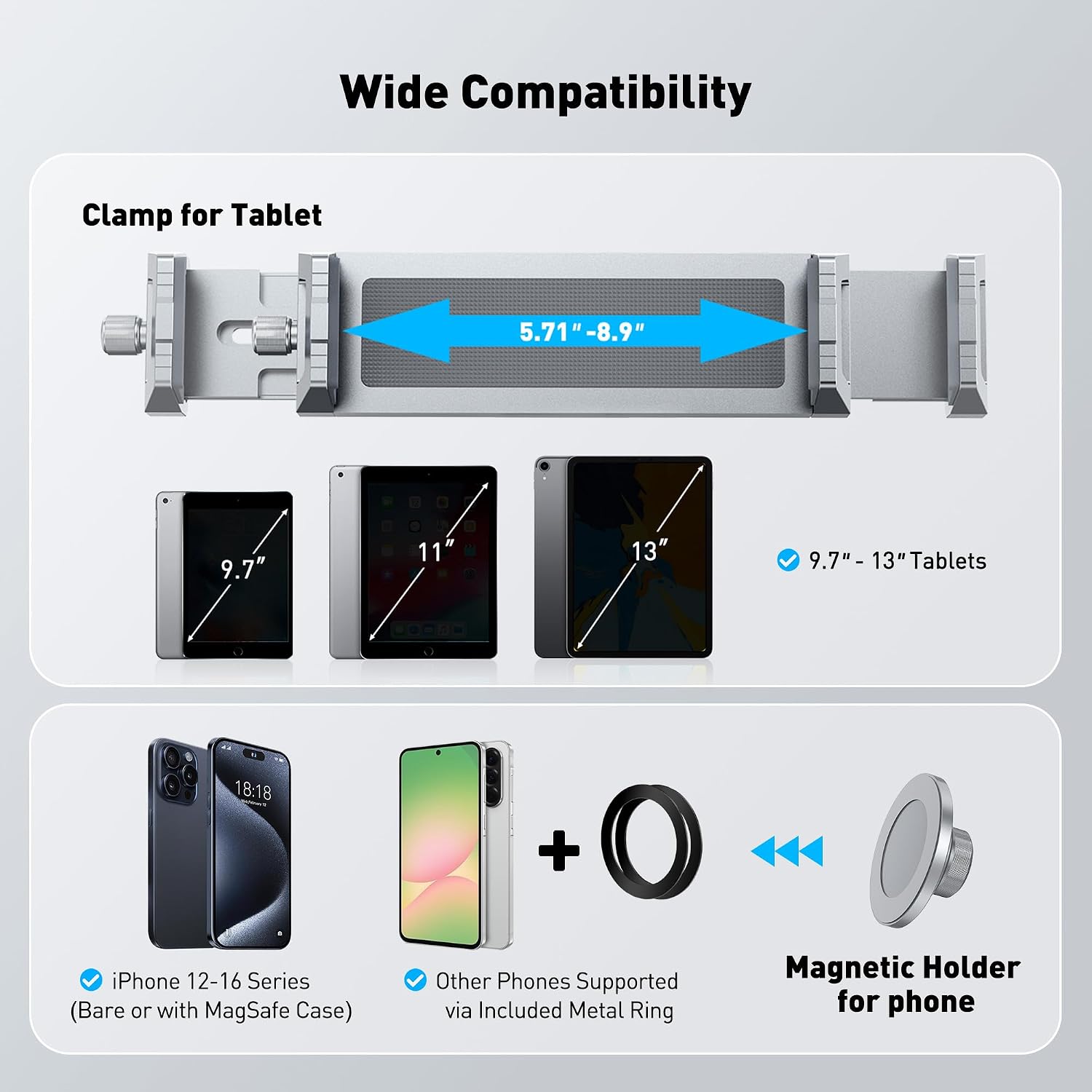 AboveTEK Magnetic Aluminum Phone & iPad Stand